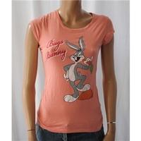 Bugs Bunny Size 8 Pink Graphic Print T-Shirt