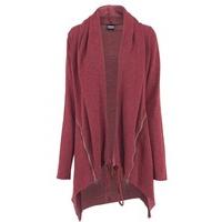 Burgundy Terry Cardigan - Size: L