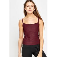 Burgundy Bra Insert Vest