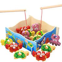 Building Blocks Fishing Toys For Gift Building Blocks Leisure Hobby Wood 2 to 4 Years 5 to 7 Years Toys