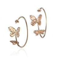 Butterfly Hoop Earrings