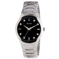 bulova mens diamond dial watch 96d117