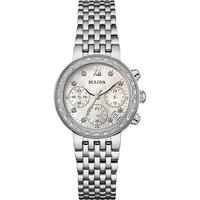 Bulova Ladies Diamond Gallery Chronograph Watch 96W204