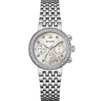 Bulova Ladies Diamond Gallery Chronograph Watch 96W204