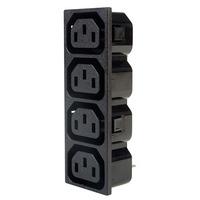 bulgin px071441528 4 pole push fit iec outlet