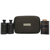 Bvlgari Man In Black Gift Set 100ml EDP + 75ml Aftershave Balm + 75ml Shampoo and Shower Gel + Pouch