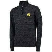 BVB Button Funnel Neck Sweater - Black