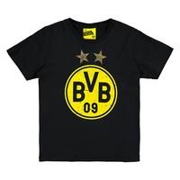 bvb large crest t shirt black junior