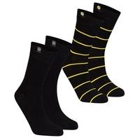 bvb 2 pack cotton socks black