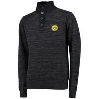BVB Button Funnel Neck Sweater - Black, Black