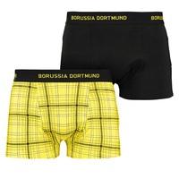 BVB Pack of 2 Boxer Briefs - Black/Yellow, Black