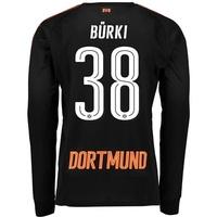 BVB Home Goalkeeper Shirt 2017/18 with Bürki 38 printing, Yellow/Black