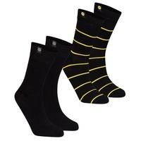 bvb 2 pack cotton socks black black