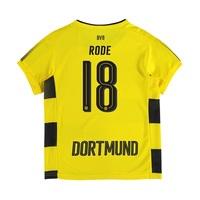 BVB Home Shirt 2017-18 - Kids with Rode 18 printing, Yellow/Black