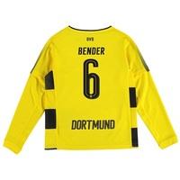 bvb home shirt 2017 18 kids long sleeve with bender 6 printing yellowb ...