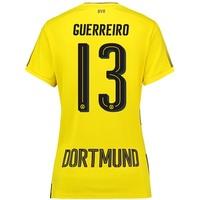 BVB Home Shirt 2017-18 - Womens with Guerreiro 13 printing, Yellow/Black