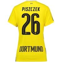 BVB Home Shirt 2017-18 - Womens with Piszczek 26 printing, Yellow/Black