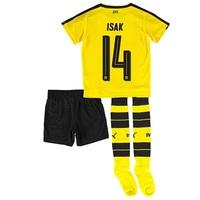 BVB Home Mini Kit 2016-17 with Isak 14 printing, Yellow/Black