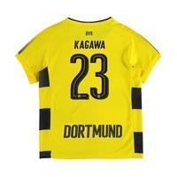 BVB Home Shirt 2017-18 - Kids with Kagawa 23 printing, Yellow/Black