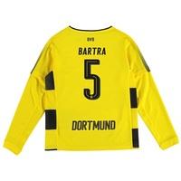 BVB Home Shirt 2017-18 - Kids - Long Sleeve with Bartra 5 printing, Yellow/Black