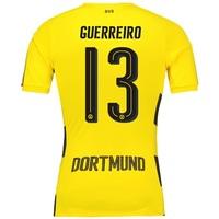 BVB Home Authentic Shirt 2017-18 with Guerreiro 13 printing, Yellow/Black