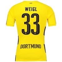 BVB Home Shirt 2017-18 - Outsize with Weigl 33 printing, Yellow/Black