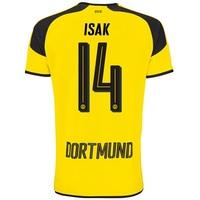 bvb international home shirt 2016 17 kids with isak 14 printing na