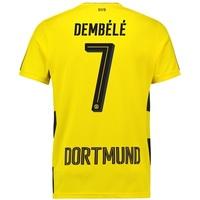 BVB Home Shirt 2017-18 with Dembélé 7 printing, Yellow/Black