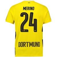 BVB Home Shirt 2017-18 with Merino 24 printing, Yellow/Black