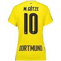 BVB Home Shirt 2017-18 - Womens with M. Götze 10 printing, Yellow/Black