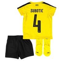 BVB Home Baby Kit 2016-17 with Subotic 4 printing, Yellow/Black