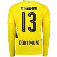 bvb home shirt 2017 18 long sleeve with guerreiro 13 printing yellowbl ...