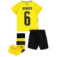BVB Home Minikit 2017-18 with Bender 6 printing, Yellow/Black