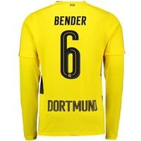 bvb home shirt 2017 18 long sleeve with bender 6 printing yellowblack