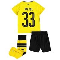 BVB Home Minikit 2017-18 with Weigl 33 printing, Yellow/Black