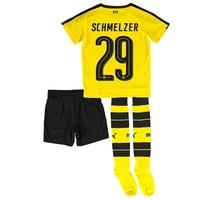 BVB Home Mini Kit 2016-17 with Schmelzer 29 printing, Yellow/Black