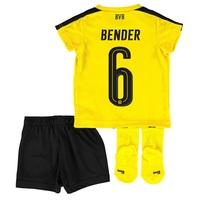 BVB Home Baby Kit 2016-17 with Bender 6 printing, Yellow/Black