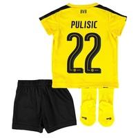 BVB Home Baby Kit 2016-17 with Pulisic 22 printing, Yellow/Black