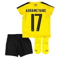 BVB Home Baby Kit 2016-17 with Aubameyang 17 printing, Yellow/Black