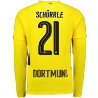 bvb home shirt 2017 18 long sleeve with schrrle 21 printing yellowblac ...