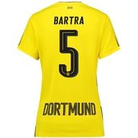 BVB Home Shirt 2017-18 - Womens with Bartra 5 printing, Yellow/Black