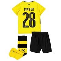 BVB Home Minikit 2017-18 with Ginter 28 printing, Yellow/Black