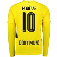 BVB Home Shirt 2017-18 - Long Sleeve with M. Götze 10 printing, Yellow/Black