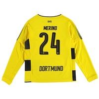 bvb home shirt 2017 18 kids long sleeve with merino 24 printing yellow ...