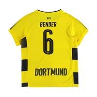 BVB Home Shirt 2017-18 - Kids with Bender 6 printing, Yellow/Black