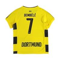 bvb home shirt 2017 18 kids with dembl 7 printing yellowblack