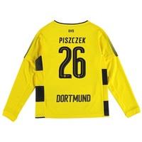 BVB Home Shirt 2017-18 - Kids - Long Sleeve with Piszczek 26 printing, Yellow/Black