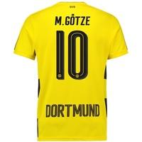 BVB Home Shirt 2017-18 with M. Götze 10 printing, Yellow/Black