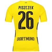 BVB Home Authentic Shirt 2017-18 with Piszczek 26 printing, Yellow/Black