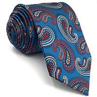 bxl1 mens necktie tie blue paisley 100 silk business fashion for men